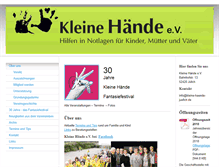 Tablet Screenshot of kleine-haende-juelich.com